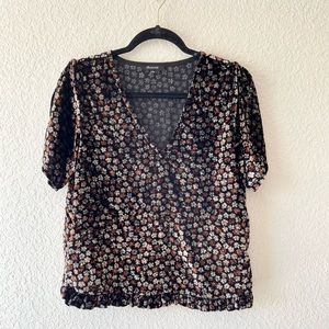 Madewell Velvet Floral Shirt